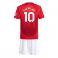 Manchester United Marcus Rashford #10 Hemmadräkt Barn 2024-25 Kortärmad (+ Korta byxor)